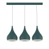 LUMICOM - CALICE LINEARE Suspension, 3x E27, max 42W, métal, bleu méditerranèen/blanc, D. 20cm