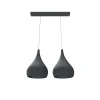 LUMICOM - CALICE LINEARE Suspension, 2x E27, max 42W, métal, anthracite, D. 20cm