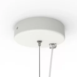 LUMICOM - CALICE Suspension, 1X E27, max 42W, métal, blanc traffic/feuille cuivre, D.60cm