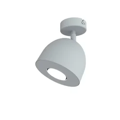 LUMICOM - CAMPANELLA Plafonnier, 1X GU10, max 33W, métal, gris , D.12cm