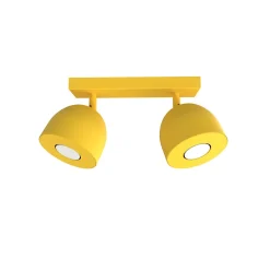 LUMICOM - CAMPANELLA Plafonnier, 2X GU10, max 33W, métal, jaune, D.12cm