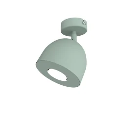 LUMICOM - CAMPANELLA Plafonnier, 1X GU10, max 33W, métal, vert iceberg, D.12cm