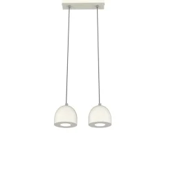 LUMICOM - CAMPANELLA Suspension, 2X GU10, max 33W, métal, blanc brillant, D.12cm