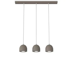 LUMICOM - CAMPANELLA Suspension, 3X GU10, max 33W, métal, gris tourterelle brillant, D.12cm
