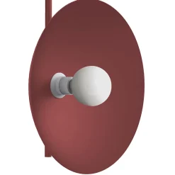 LUMICOM - CASSINI Plafonnier, 2XE27, max 42W, métal, rouge cowhide, D40cm