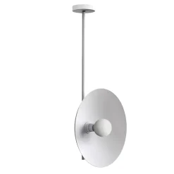 LUMICOM - CASSINI Plafonnier, 1XE27, max 42W, métal, blanc mat, D40cm