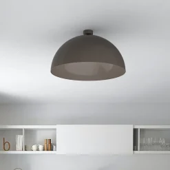 LUMICOM - CASSIS Plafonnier, 1XE27, max 42W, métal, gris, D60cm