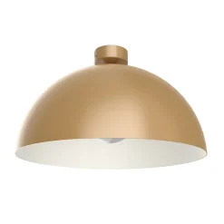 LUMICOM - CASSIS Plafonnier, 1XE27, max 42W, mètal, anodic gold/blanc, D40cm