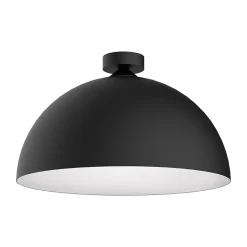 LUMICOM - CASSIS Plafonnier, 1XE27, max 42W, métal, noir mat/blanc, D40cm