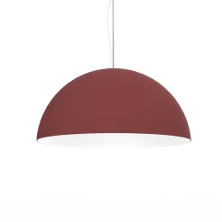 LUMICOM - CASSIS Suspension, 1XE27, max 42W, métal, rouge cowhide/blanc, D60cm