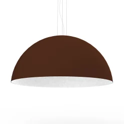 LUMICOM - CASSIS Suspension, 1XE27, max 42W, métal, marron corten/blanc, D80cm