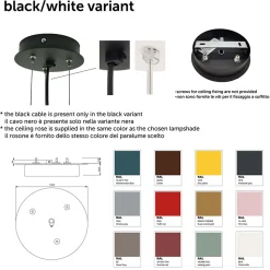 LUMICOM - CASSIS Suspension, 1XE27, max 42W, métal, rouge /blanc, D80cm