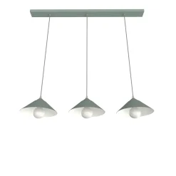 LUMICOM - CHAPEAU Binario, 3XE27, max 42W, metallo, verde iceberg/bianco, D25cm