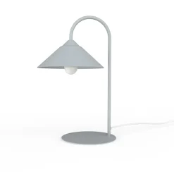 LUMICOM - CHAPEAU Lampe de table, 1XE27, max 42W, métal, gris, D25cm