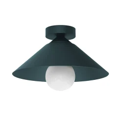 LUMICOM - CHAPEAU Plafonnier, 1XE27, max 42W, métal, bleu méditerranéen, D25cm