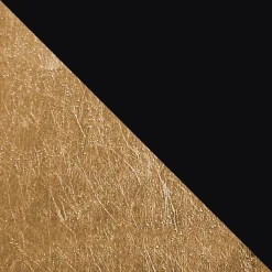 LUMICOM - CHAPEAU Plafonnier, 1XE27, max 42W, métal, noir mat/feuille d'or, D25cm