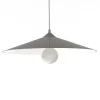LUMICOM - CHAPEAU Suspension, 1XE27, max 42W, métal, gris brillant/blanc traffic, D40cm