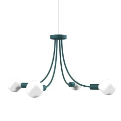 LUMICOM - CLASSIC Plafonnier, 4XE27, max 42W, métal, bleu méditerranéen, D.60cm