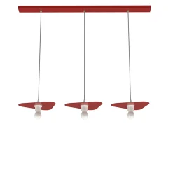 LUMICOM - CLOUD Suspension, 3XE27, max 42W, métal, rouge brillant, 25x20cm