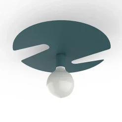 LUMICOM - COAST Plafonnier, 1XE27, max 42W, métal, bleu méditerranéen, D.40cm