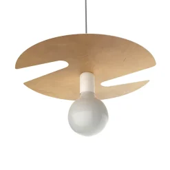 LUMICOM - COAST Suspension, 1XE27, max 42W, métal, traffic white/gold, D.40cm