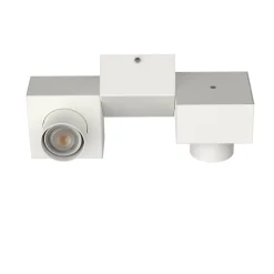 LUMICOM - CROSS Plafonnier, 2X GU10, max 33W, métal, blanc mat, 30x17cm