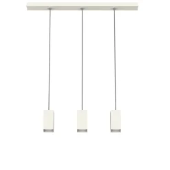 LUMICOM - CUBE Suspension, 3X GU10, max 33W, métal, blanc mat, L70cm x H10cm