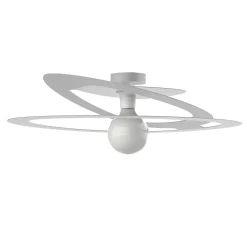 LUMICOM - DILATE Plafonnier, 1X E27, max 42W, métal, blanc brillant, D.40cm