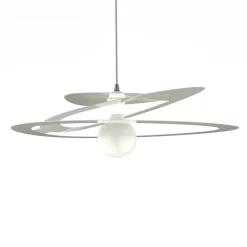 LUMICOM - DILATE Suspension, 1X E27, max 42W, métal, blanc brillant, D.60cm