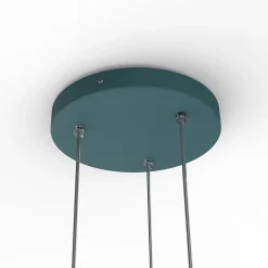 LUMICOM - DONG COMPO Suspension, 3X E27, max 42W, métal, bleu méditerranéen/blanc, D.35cm