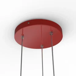 LUMICOM - DONG COMPO Suspension, 3X E27, max 42W, métal, rouge brillant/blanc, D.35cm