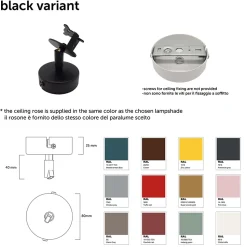 LUMICOM - DONG Plafonnier, 1X E27, max 42W, métal, rouge cowhide, D.33cm