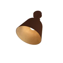 LUMICOM - DONG Plafonnier, 1X E27, max 42W, métal, feuille d'or/corten, D.16cm