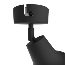 LUMICOM - DONG Plafonnier, 1X E27, max 42W, métal, noir mat, D.25cm