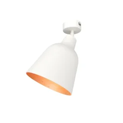 LUMICOM - DONG Plafonnier, 1X E27, max 42W, métal, feuille de cuivre/blanc, D.16cm