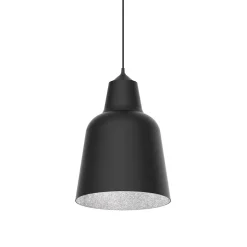 LUMICOM - DONG Suspension, 1X E27, max 42W, métal, noir mat/feuille argent, D.40cm