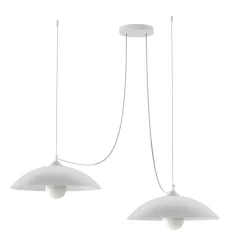 LUMICOM - DREAM Suspension, 2X E27, max 42W, métal, blanc mat, D.40cm