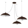 LUMICOM - DREAM Suspension, 3X E27, max 42W, métal, marron corten/feuille argent, D.40cm