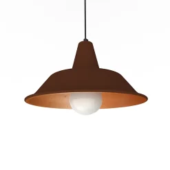 LUMICOM - DUNA Suspension, 1XE27, max 42W, métal, corten/feuille cuivre, D.35cm