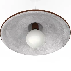 LUMICOM - DUNA Suspension, 1XE27, max 42W, métal, corten/feuille argent, D.35cm