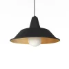 LUMICOM - DUNA Suspension, 1XE27, max 42W, métal, noir mat/feuille d'or, D.35cm