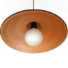 LUMICOM - DUNA Suspension, 1XE27, max 42W, métal, noir mat/feuille cuivre, D.35cm