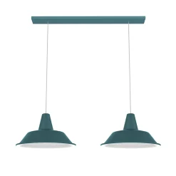 LUMICOM - DUNA TRACK Suspension, 2XE27, max 42W, métal, bleu méditerranéen/blanc, D.35cm