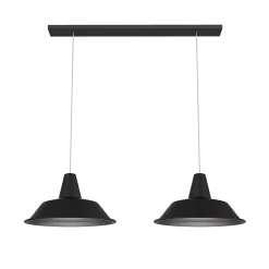 LUMICOM - DUNA TRACK Suspension, 2XE27, max 42W, métal, noir mat, D.35cm