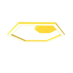 LUMICOM - ESAGONO 1X Plafonnier, STRIP LED, 34W/m, 3000K, métal, jaune, D.60cm