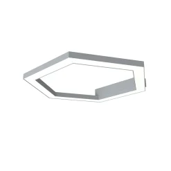 LUMICOM - ESAGONO 1X Plafonnier, STRIP LED, 22W/m, 3000K, métal, gris, D.40cm