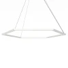 LUMICOM - ESAGONO 1X Suspension, STRIP LED, 52W/m, 3000K, métal, blanc, D.90cm