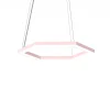 LUMICOM - ESAGONO 1X Suspension, STRIP LED, 22W/m, 4000K, métal, rose, D.40cm