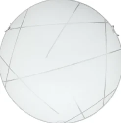 LUMICOM - EVEN Plafonnier, 2X E27, max 42W, verre sérigraphié, D.40cm