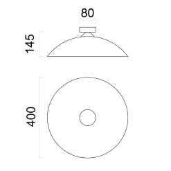 LUMICOM - FLASH Plafonnier, 1X E27, max 42W, métal, vert iceberg, D.40cm